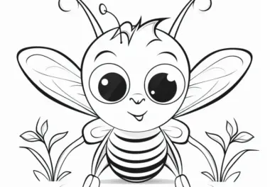 Bienen-Ausmalbilder kostenlos herunterladen