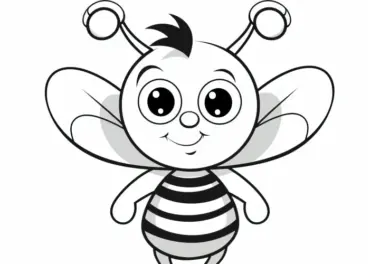 Malvorlage einer Biene: Gratis zum Download