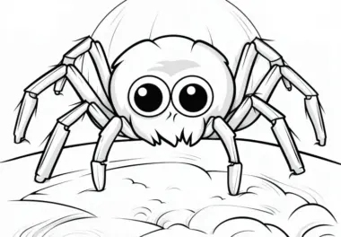 Dicke Spinne als Ausmalbild (Kostenlos)