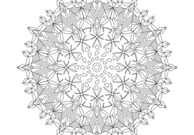 Mandala-Vorlage: Ornamente und geometrische Formen als Ausmalbild (Gratis)