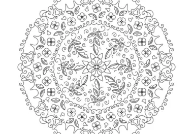 Mandala-Vorlage: Ornamente und hauchzarte Strukturen als Malvorlage (Kostenlos)