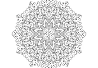 Mandala-Vorlage: Ornamente, Zweige und Blätter zum Herunterladen (Kostenlos)