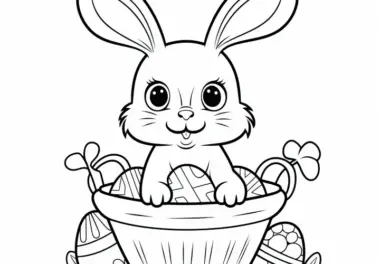 Osterkorb und Osterhase zum Ausmalen: Jetzt zum Download (Gratis)