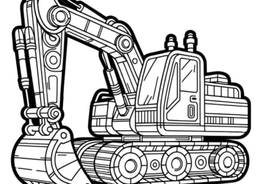 Bagger: Ausmalbilder & Malvorlagen