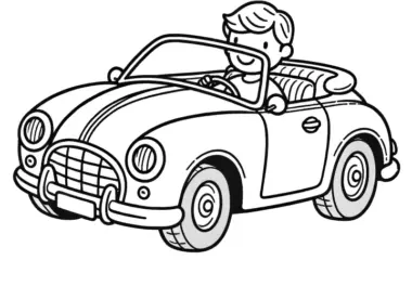 Cabriolets: Ausmalbilder & Malvorlagen