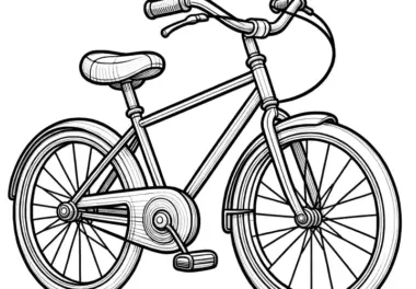 Herren Fahrrad zum Ausmalen: Kostenloser Download