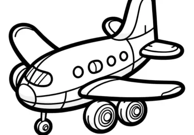 Spielflugzeug Ausmalbild: Kostenlos zum Herunterladen