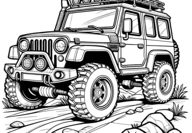 Geländewagen: Ausmalbilder & Malvorlagen