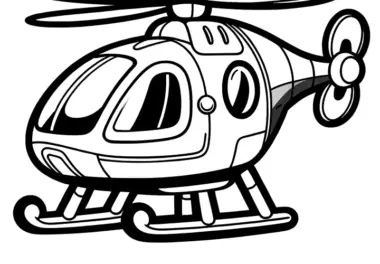 Kleiner Spielzeug Helikopter: Malvorlage für Kinder (Gratis)