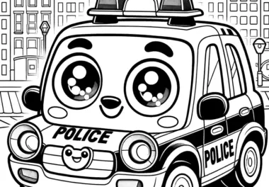 Polizeiautos: Ausmalbilder & Malvorlagen