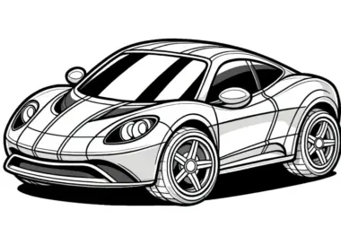 Sportautos: Ausmalbilder & Malvorlagen