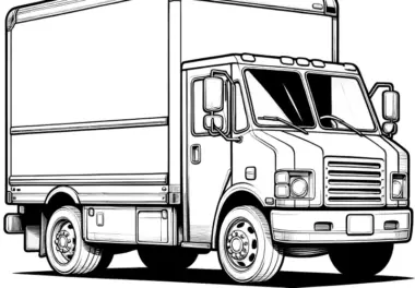 LKW Ausmalbild: Kostenloser Download