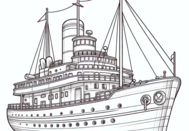 Kreuzfahrtschiffe: Ausmalbilder & Malvorlagen