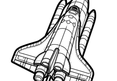 Space Shuttle Malvorlage: Gratis zum Herunterladen