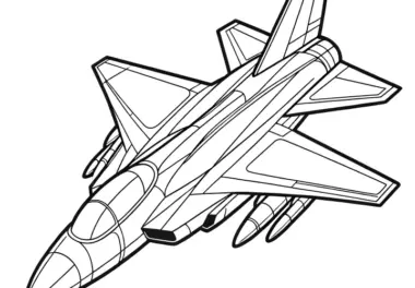 Militärflugzeuge: kostenlose Ausmalbilder