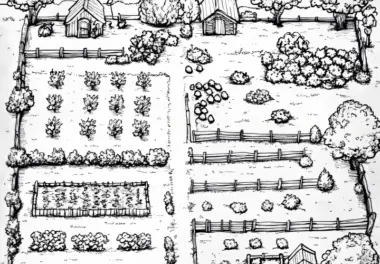 Bauernhof Wimmelbild zum Ausmalen (Kostenlos)