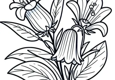 Glockenblumen: kostenlose Ausmalbilder