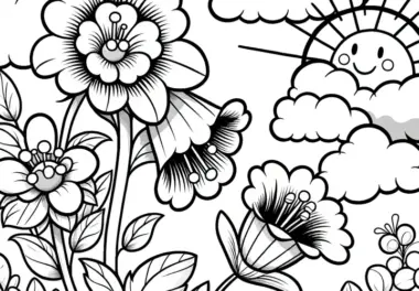 Wunderschöne Glockenblumen zum Ausmalen (Kostenlos)