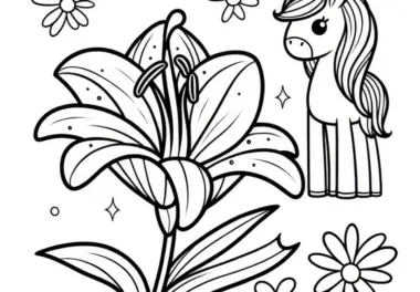 Lilien: kostenlose Ausmalbilder