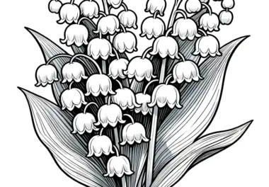 Maiglöckchen: Naturgetreues Ausmalbild (Kostenlos)