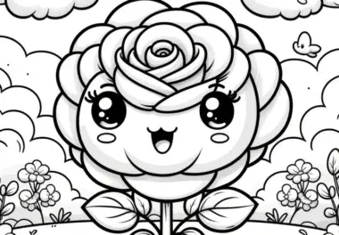 Rosen: kostenlose Ausmalbilder