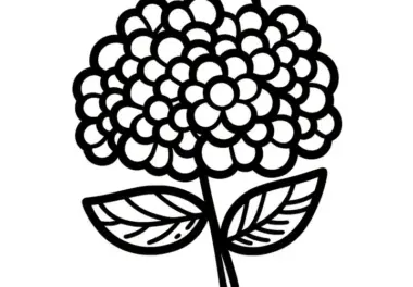 Hortensien: kostenlose Ausmalbilder