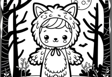 Halloween-Ausmalbilder: Kostüme