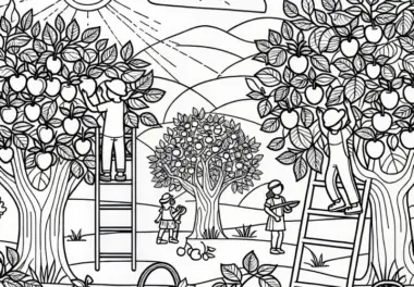 Ernte im Herbst: kostenlose Ausmalbilder
