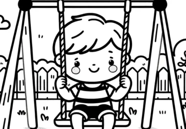 Spielplatz im Sommer: kostenlose Malvorlagen