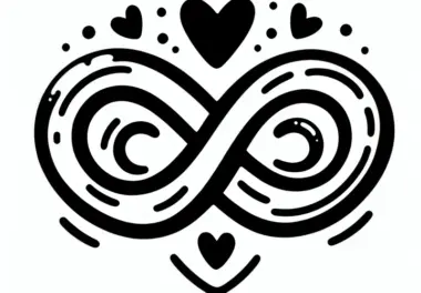 Unendlichkeitssymbol der Liebe: Einfaches Ausmalbild zum Valentinstag (Gratis)