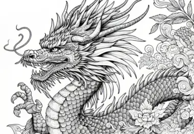 Alter Drache: Beeindruckendes Ausmalbild (Kostenlos)