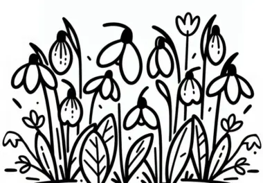 Märzenbecher: Frühlingsblume als Ausmalbild