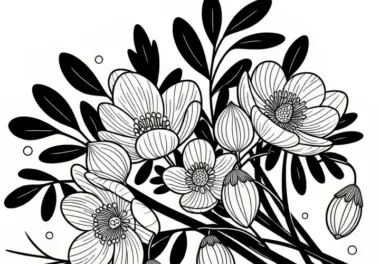 Winterling: Frühlingsblume als Ausmalbild