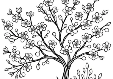 Bäume im Frühling: Ausmalbilder & Malvorlagen