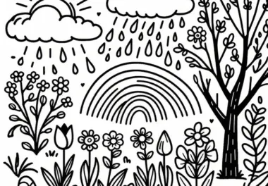 Natur im Frühling: Ausmalbilder & Malvorlagen