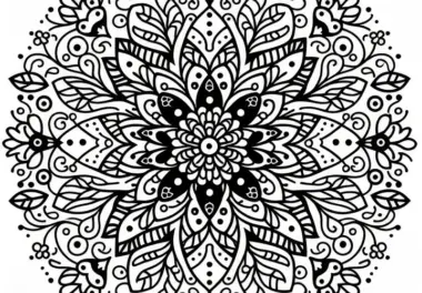 Frühling-Mandala für die Grundschule: kostenlose Malvorlage