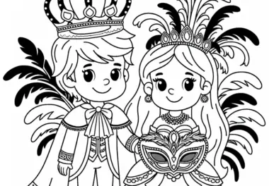 Karneval & Fasching: kostenlose Ausmalbilder & Malvorlagen