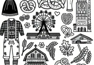 Einfaches-Oktoberfest Ausmalbild zum Download (Kostenlos)