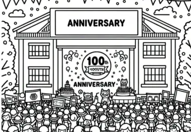 Malvorlage zum 100-jährigen Firmenjubiläum: Kostenlos zum Download