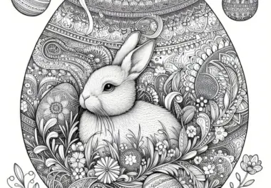 Mandala für die Osterzeit als Ausmalbild zum Herunterladen (Kostenlos)