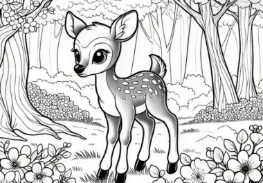 Rehe: Ausmalbilder kostenlos