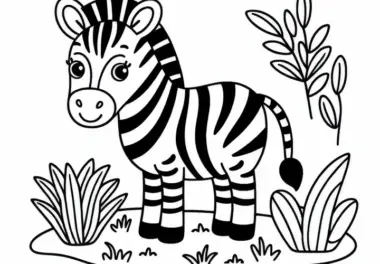 Zebras: Ausmalbilder kostenlos