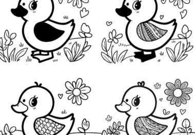 Enten: Ausmalbilder kostenlos