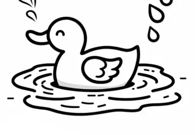 Enten Ausmalbild zum Download (Kostenlos)