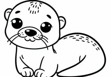 Otter: Ausmalbilder kostenlos