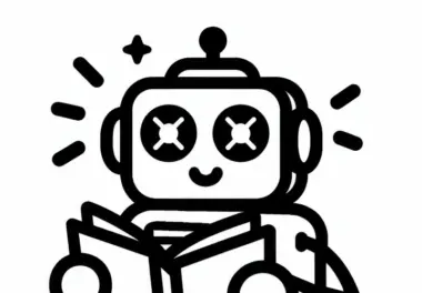 Roboter liest ein Buch mit leuchtenden Augen: Einfache Malvorlage (Kostenlos)