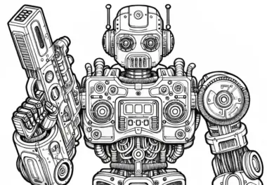 Roboter Ausmalbild: Detailreich und Kostenlos