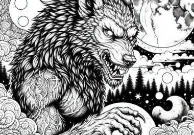 Werwolf Ausmalbild: Detailreich und kostenlos