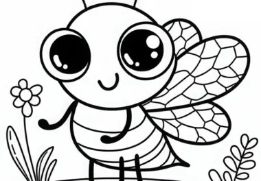 Fliegen - Kostenlose Ausmalbilder von lustigen Insekten
