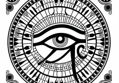 Sonnenauge von Ra: Das Ausmalbild für die Weltwacht der ägyptischen Mythologie